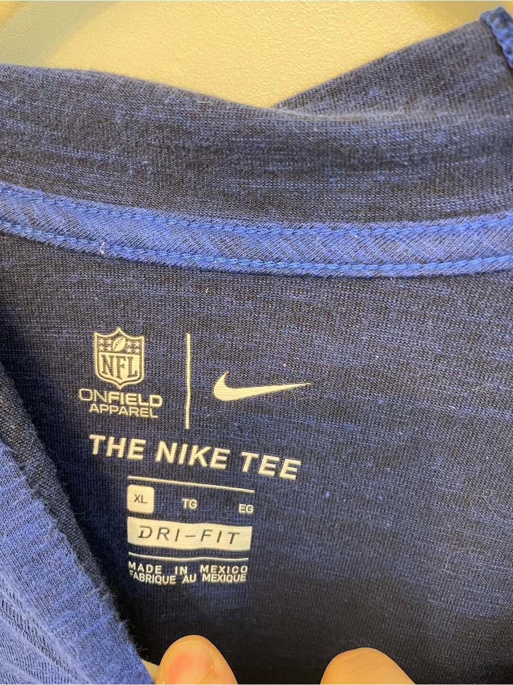 Nike Blue Buffalo Bills Dri-FIT Hooded Long Sleeve Shirt - Picture 8 of 9